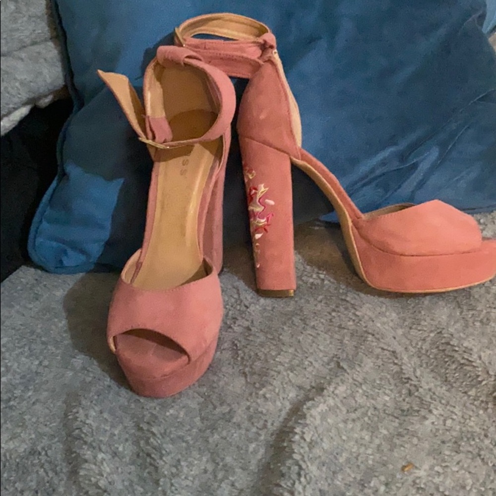 Pastel pink heels